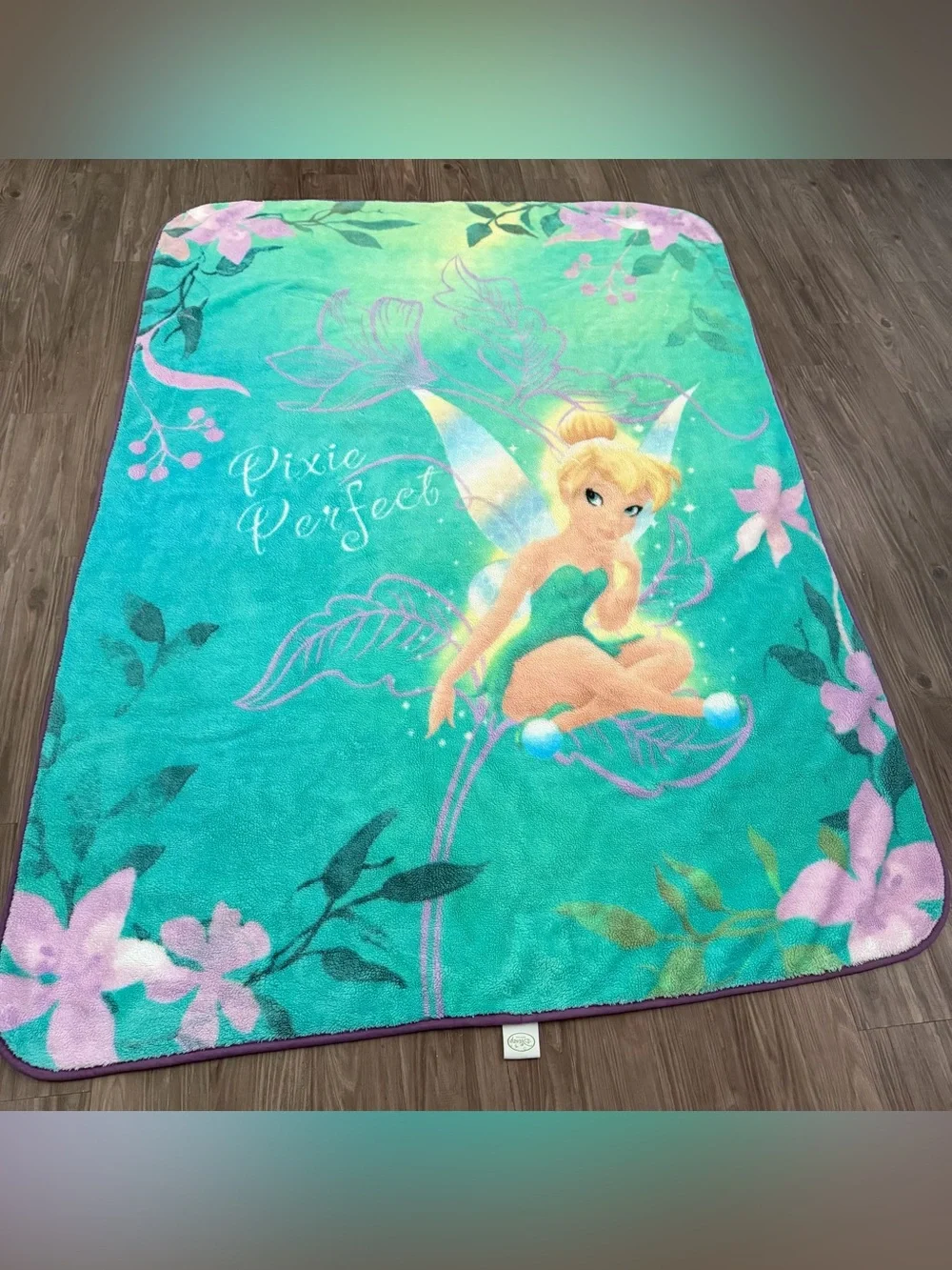 Oversized Disney Tinker Bell Plush Throw Blanket